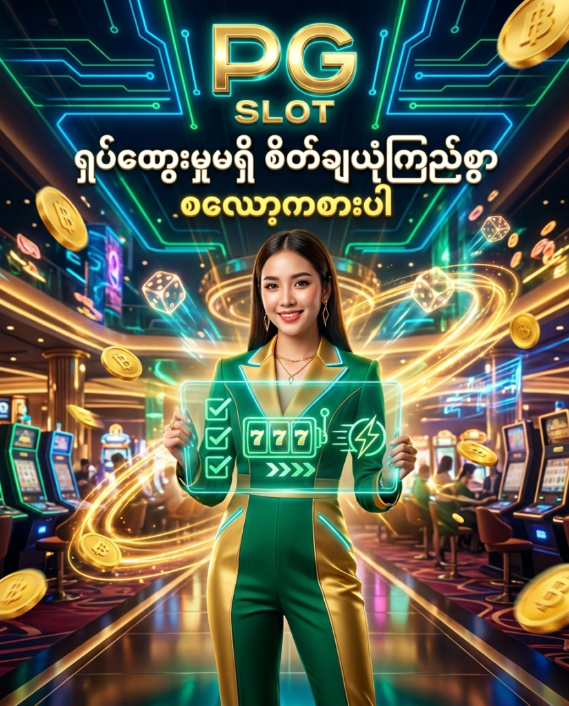 ဒီပုံမှာ PG Slot အွန်လိုင်းစလော့ ဝဘ်ဆိုက်တွင် ရှုပ်ထွေးလှသော စည်းကမ်းချက်များနှင့် နှေးကွေးသည့် စာမျက်နှာ ပြဿနာများ မရှိဘဲ မြန်မာ ကစားသမားများ အတွက် လွယ်ကူ ရှင်းလင်းစွာ စိတ်ချ ယုံကြည်စွာ ဆော့ကစား နိုင်ပုံကို မီးရောင်စုံ ခေတ်မီ ဆန်းသစ်သော ကာစီနို နောက်ခံ ဒီဇိုင်း၊ တောက်ပသော ရွှေဒင်္ဂါးများ၊ လှပသော လာအို အမျိုးသမီး မော်ဒယ် တစ်ဦး နှင့်အတူ အသေးစိတ် ပေါ်လွင်အောင် ရိုက်ကူး ပုံဖော် ထားသည့် အွန်လိုင်း စလော့ ကြော်ငြာ ဓာတ်ပုံ ဖြစ်ပါသည်။